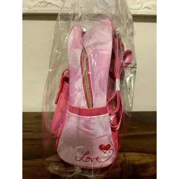 NWT WondaPOP Vegan Leather Disney Mini Backpack Minnie Mouse LOVE pink 11" - Picture 3 of 6
